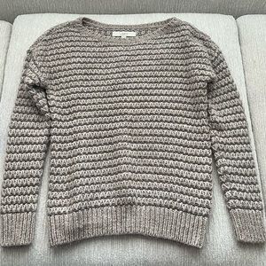 Cozy Nude Stripe Knit Sweater